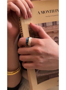 玫瑰金戒指指环925纯银法式复古