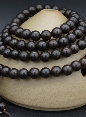 紫光黑檀木质手链念珠项链绿檀红