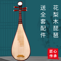 Professional Pipa Musical Instrument Red Wood Chicken Wings Wood Flowers Pear Wood Pipa Beginology Introductory Teaching Adult Play