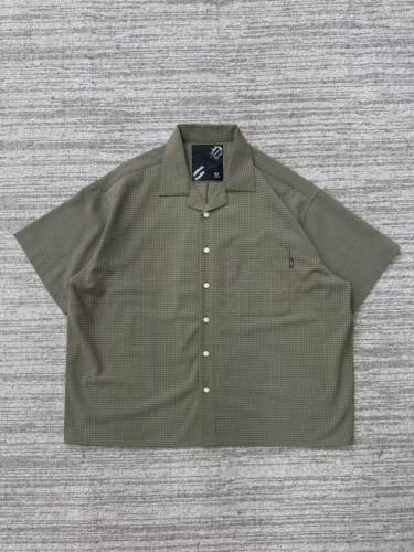 Gnomes lab 24SS抗皱免烫轻薄格纹泡泡纱刺绣短袖衬衫 - 图3