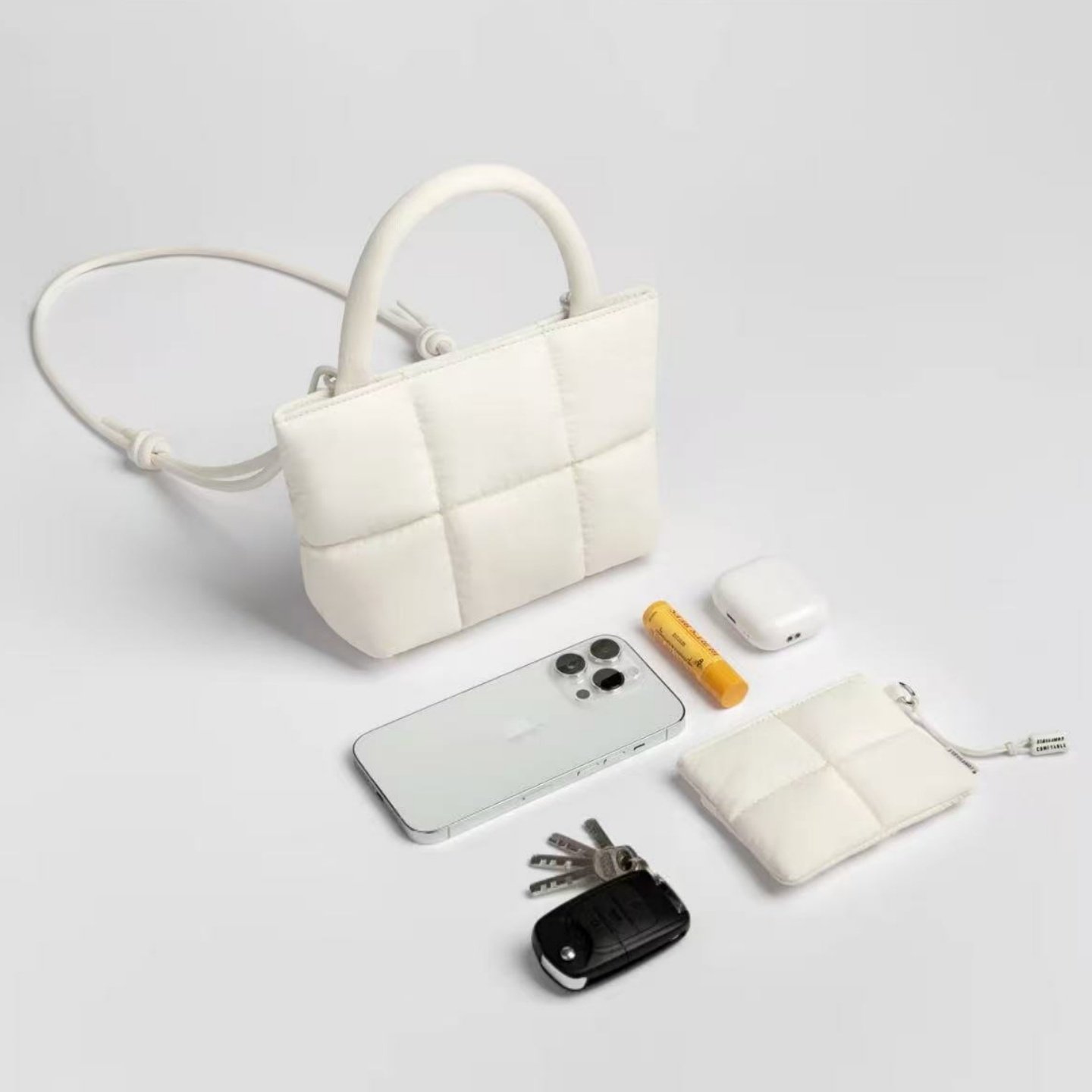 羽绒棉服手机包迷你小包时尚菱格方块斜挎收纳包杂物通勤手拎包女,淘宝优惠券,粉丝福利购,淘宝优惠卷