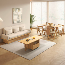 Modern Minima Small Household Type Home Guest Restaurant Combined Storage Sofa Foldable Mobile Tea Table Dining Table And Chairs Suit