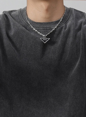 奇志爷爷ins钛钢情侣项链