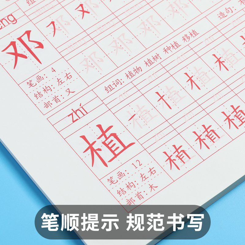 晨光描红本练字帖小学生一年级字帖每日一练正楷书儿童临摹硬笔书法练字本二三年级上下册人教版同步课本初学 - 图3