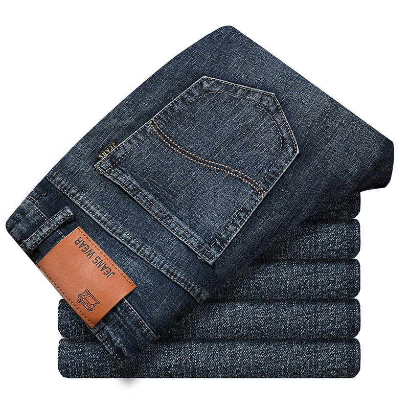 【买一送三】男士弹力牛仔裤直筒宽松休闲耐磨工作中年长裤男潮流