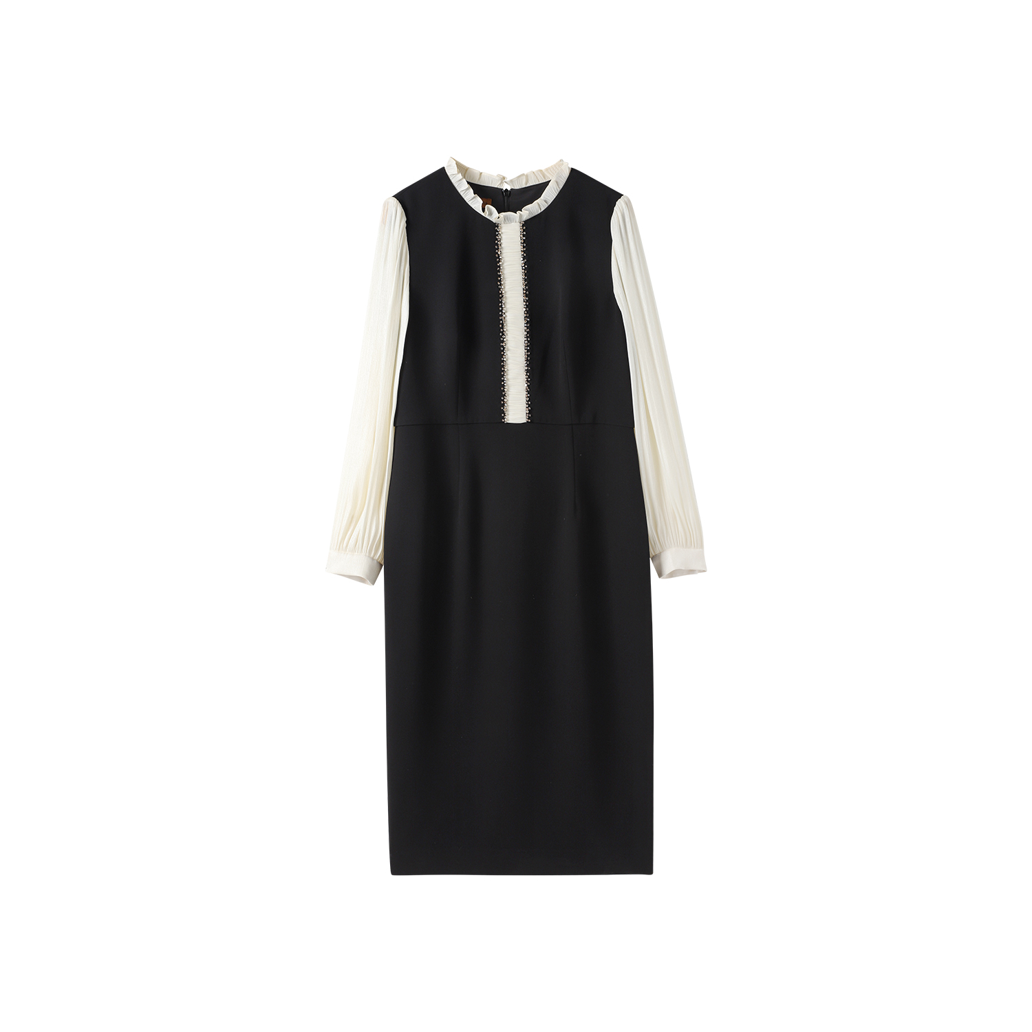 11059-1-黑色毛衣裙女装连衣裙小香风显瘦气质长袖针织时尚