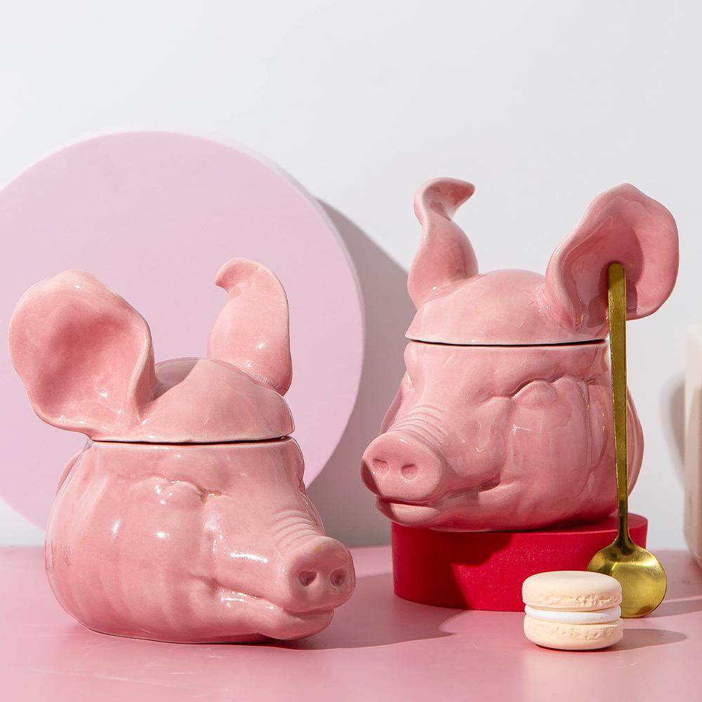 创意猪头杯子陶瓷马克杯搞怪家用喝水杯稀奇古怪奇葩沙雕生日礼物,淘宝优惠券,粉丝福利购,淘宝优惠卷