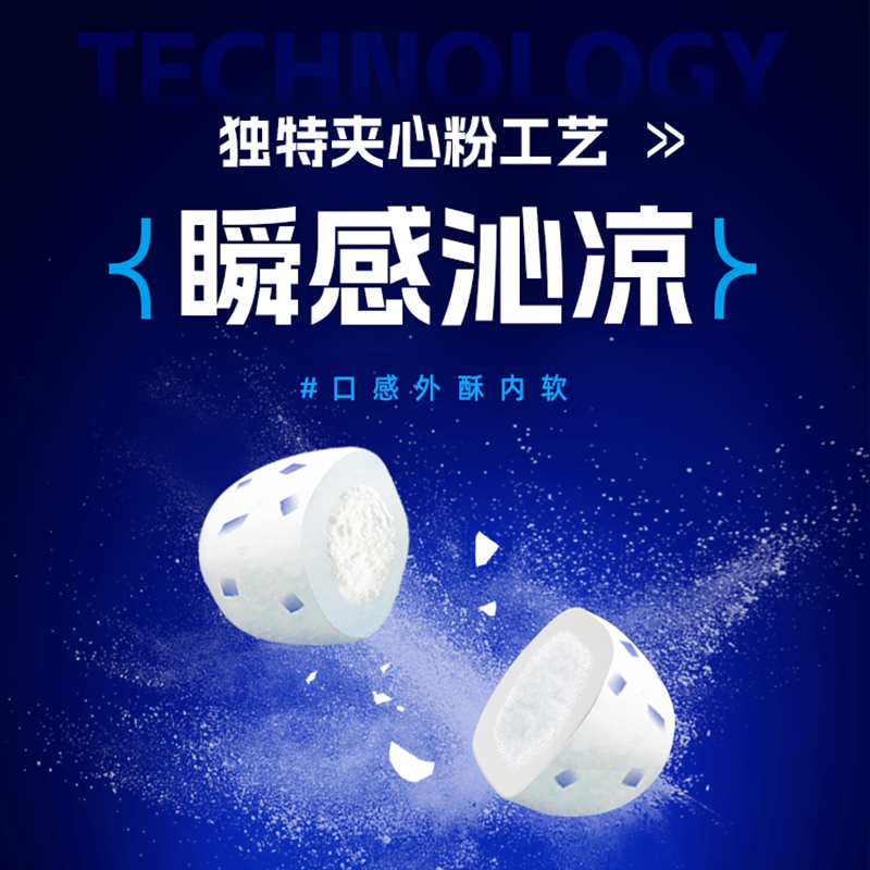 KisKis酷滋冰风口香糖无糖薄荷糖清新口气丸木糖醇情话糖果盒装