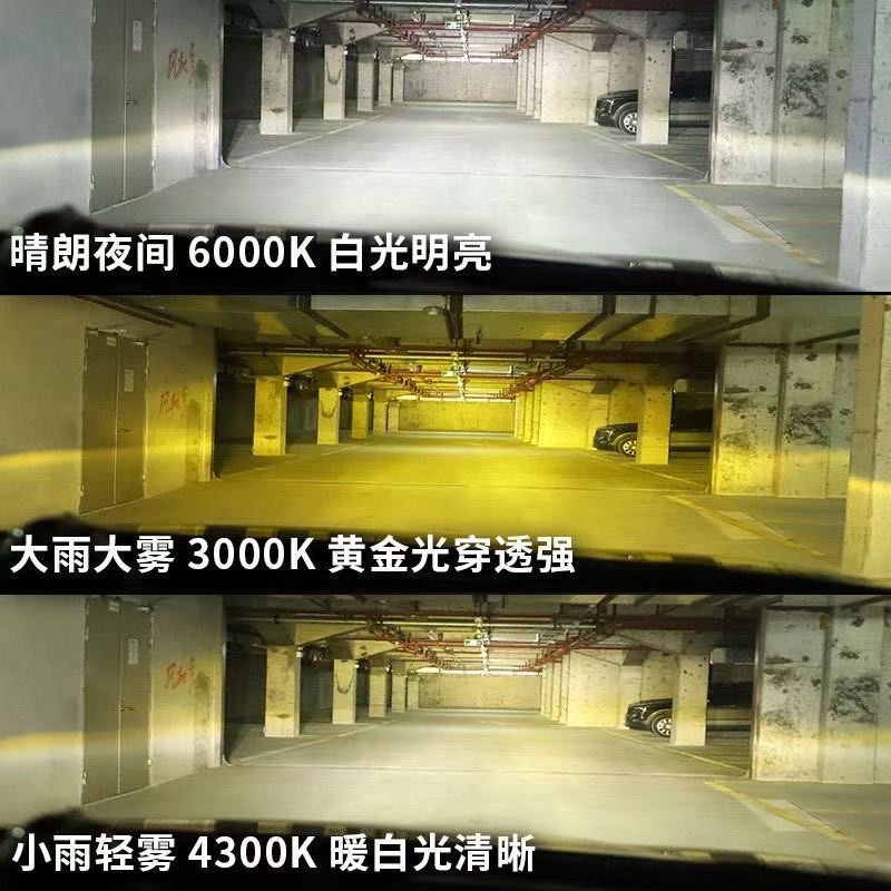 超亮三色爆闪App智能调光激光汽车H7大灯H4远近一体高亮9005雾灯 - 图1