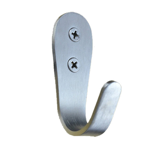 单个加厚不锈钢挂钩厕所洗手试衣间酒店家装工程门后挂衣钩衣帽钩