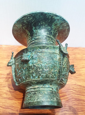 龙虎尊青铜樽商代仿古四羊方尊