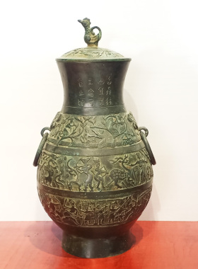 仿古青铜器铜壶客厅摆件