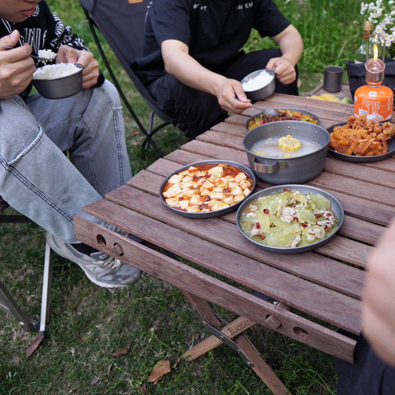 火枫户外便携汤碗餐盘野餐盘子套装轻量铝制餐具露营野炊野营菜盘,淘宝优惠券,粉丝福利购,淘宝优惠卷