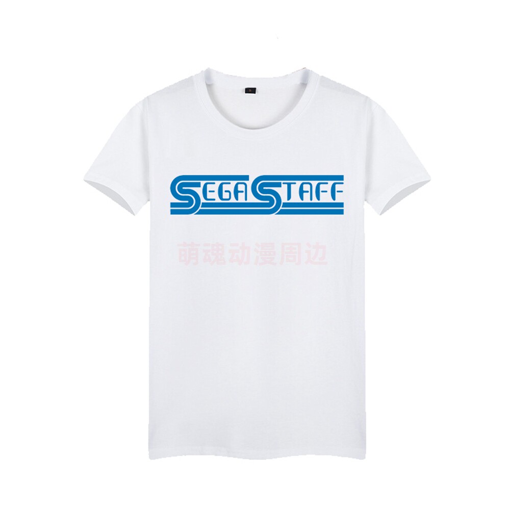 世嘉粉丝T恤 sega staff文字印花T恤 世嘉工作人员T恤游戏玩家T恤