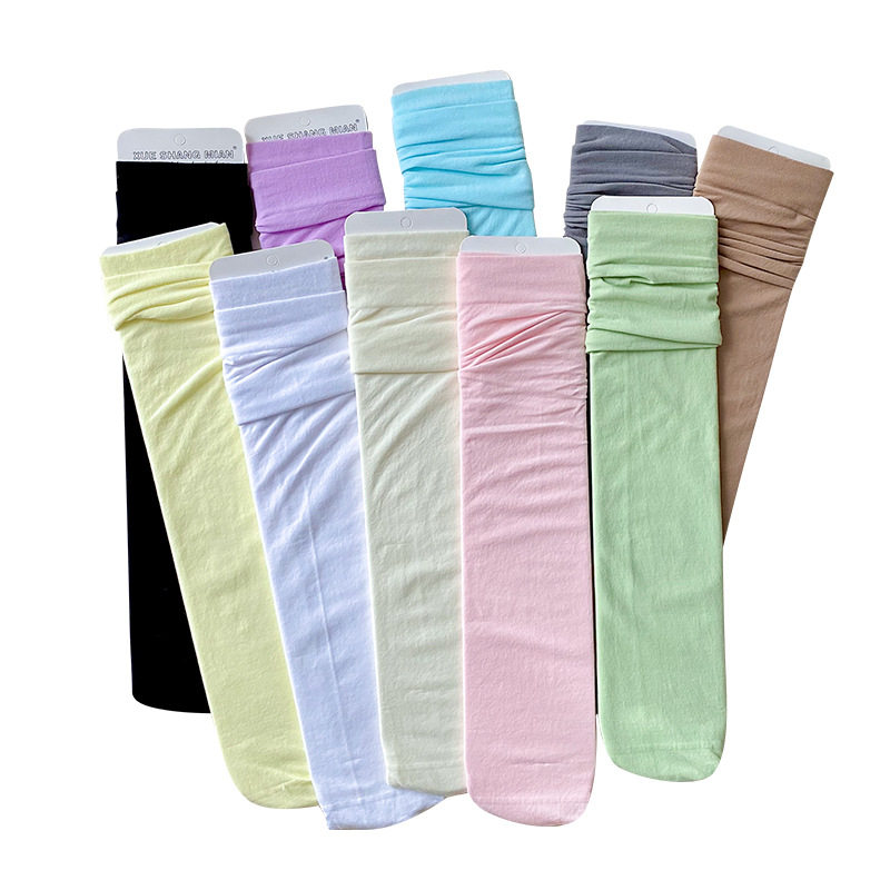 夏季薄款袜女长筒袜学生ins日系天鹅绒jk原宿风多巴胺色及膝小腿,淘宝优惠券,粉丝福利购,淘宝优惠卷