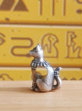 埃及猫法老猫s925银设计师原创串珠银饰diy手链适用于托家潘家