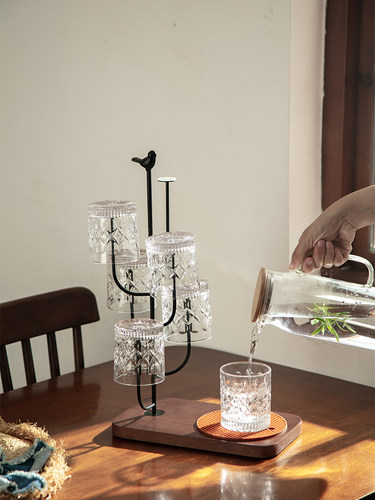 置物架放玻璃杯子神器桌面展示挂架创意高颜值茶杯收纳架水杯架子 - 图2