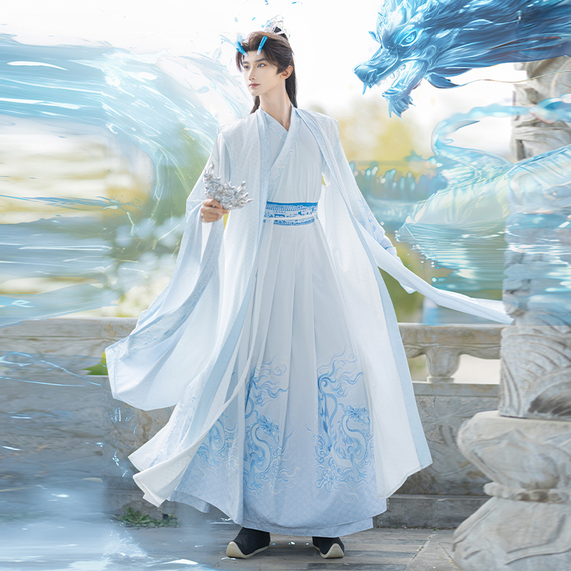 倾依·辰星原创汉服男女敖丙魏晋交领古风国风仙侠客帅气广袖春夏 - 图2