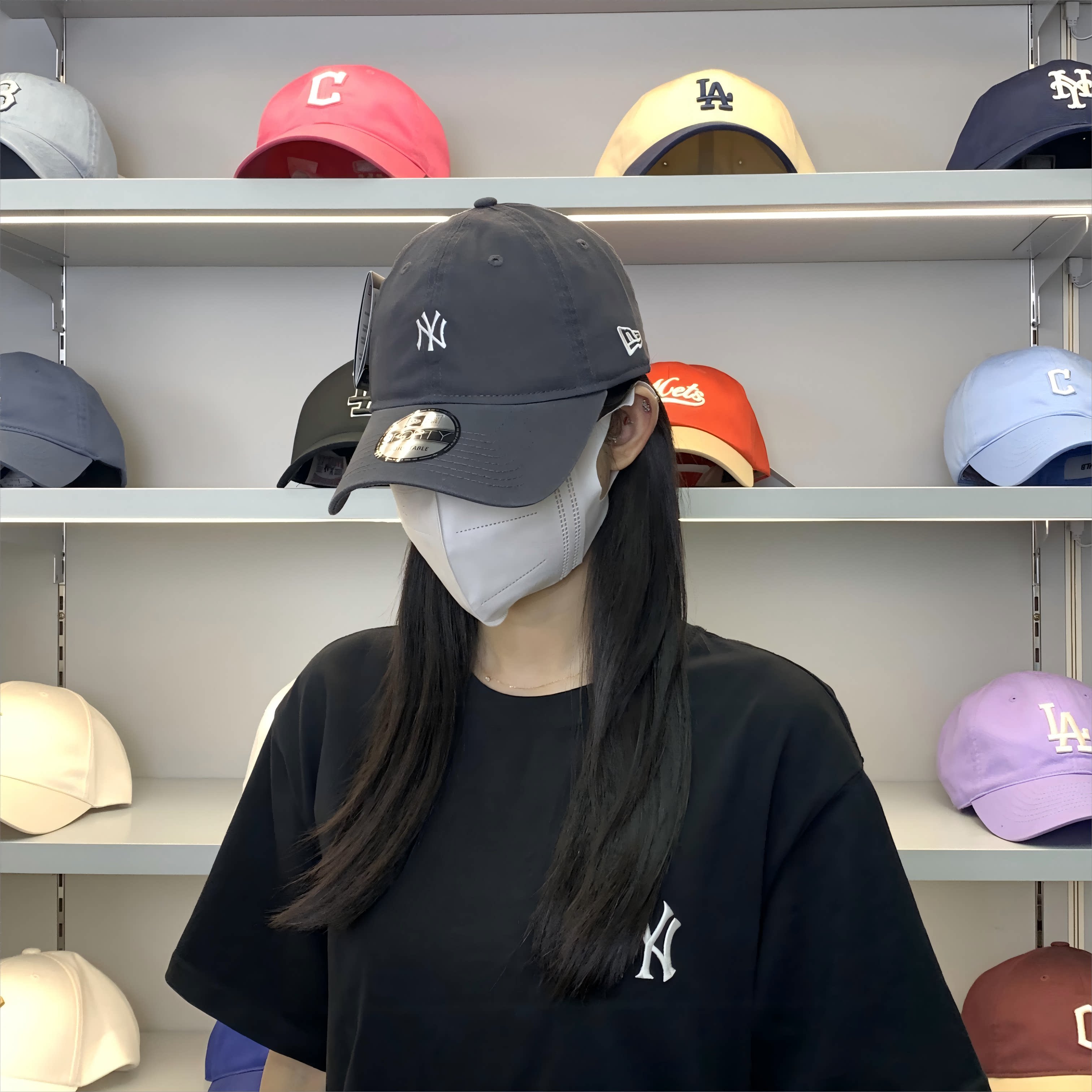 韩国正品纽亦华帽子NEWERA新款NY洋基队男女小标软顶棒球帽鸭舌帽