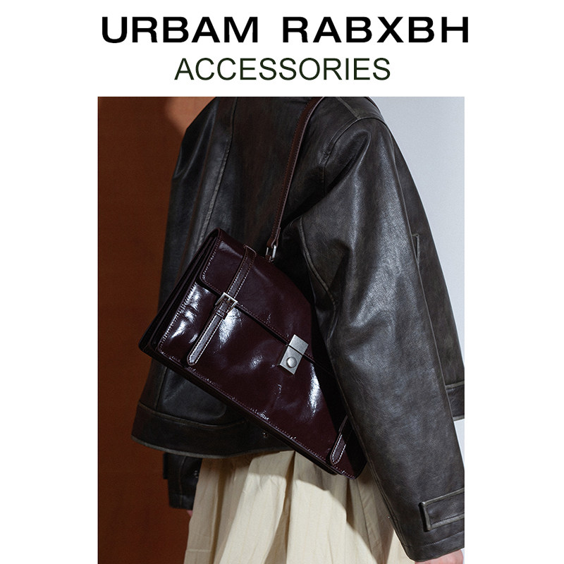 复古油蜡牛皮通勤公文包2025春季新款大容量法棍腋下包斜挎小方包,淘宝优惠券,粉丝福利购,淘宝优惠卷