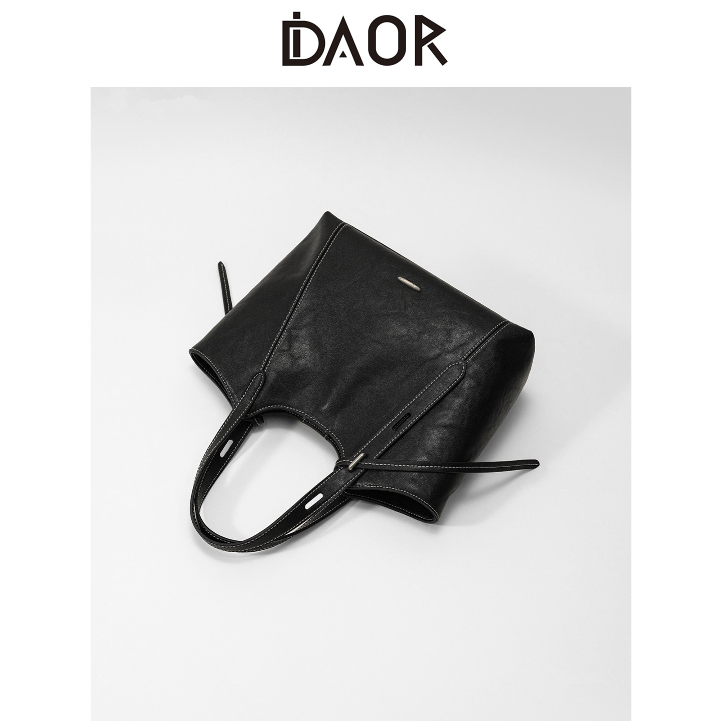 DAOR静风小号托特包女植鞣牛皮手提包包2026新款高级感单肩斜挎包,淘宝优惠券,粉丝福利购,淘宝优惠卷