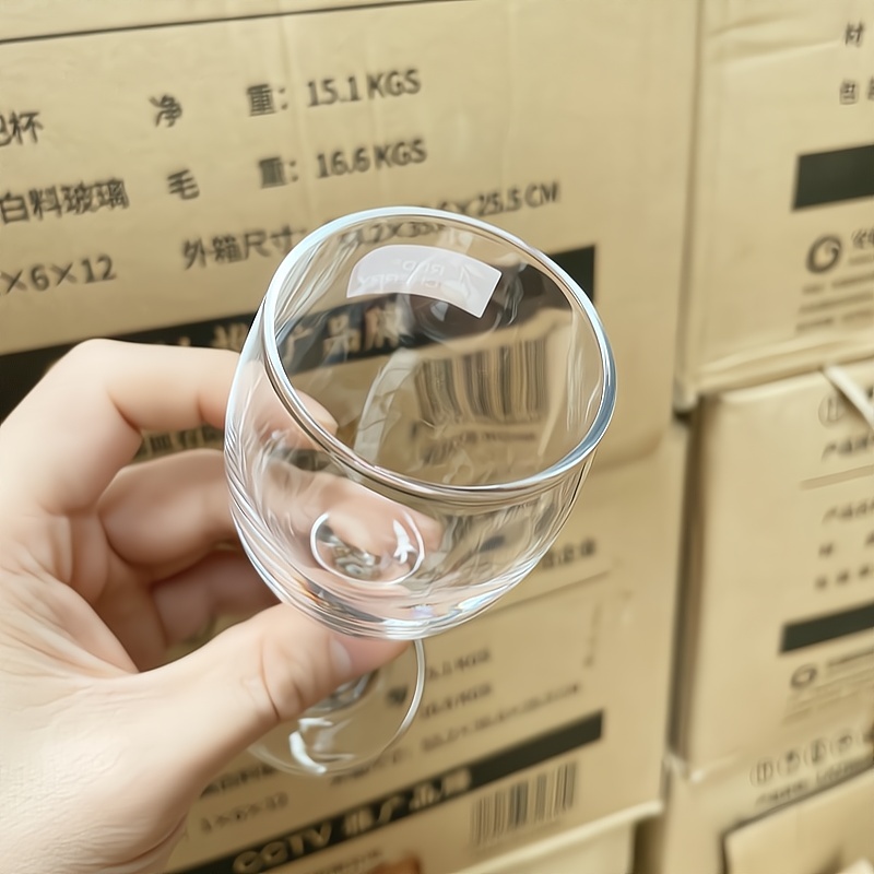 欧式小红酒杯高脚杯饭店酒店家用二两白酒杯加厚玻璃葡萄酒杯套装 - 图1