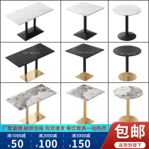 Commercial Rock Cricket Table Milk Tea Shop Cafe West Restaurant Square Long Table Clear Bar Sales Office Reception Negotiation Small Round Table