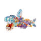 Children's boy gift toys educational assembled building blocks marine life whale small particles transparent educational small particles
