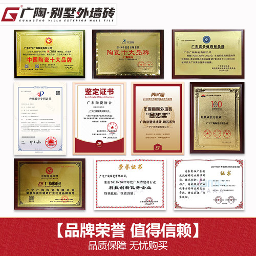 广陶别墅外墙砖丹霞石农村自建房现代门窗套线腰线佛山外墙瓷砖 - 图1