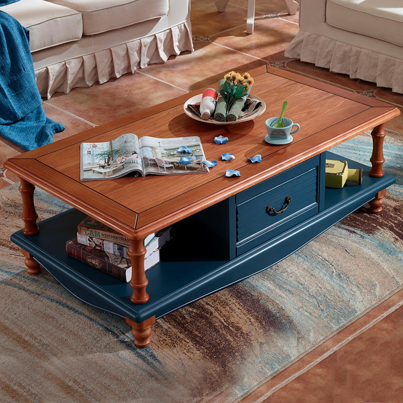 地中海茶几长方形简约客厅小户型实木烤漆美式茶几电视柜组合套装,淘宝优惠券,粉丝福利购,淘宝优惠卷