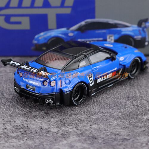 MINIGT 1:64 日产尼桑 35GTRR Ver.2 LBWK 蓝色 合金车模 1124 - 图0