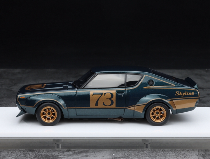 Make up 1:43尼桑 Skyline 2000 GTR KPGC110#73树脂车模-图1