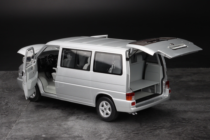 舒克 Schuco 1:18 大众 T4 VW MPV 银色 合金全开汽车模型 - 图2