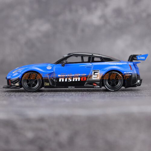 MINIGT 1:64 日产尼桑 35GTRR Ver.2 LBWK 蓝色 合金车模 1124 - 图3