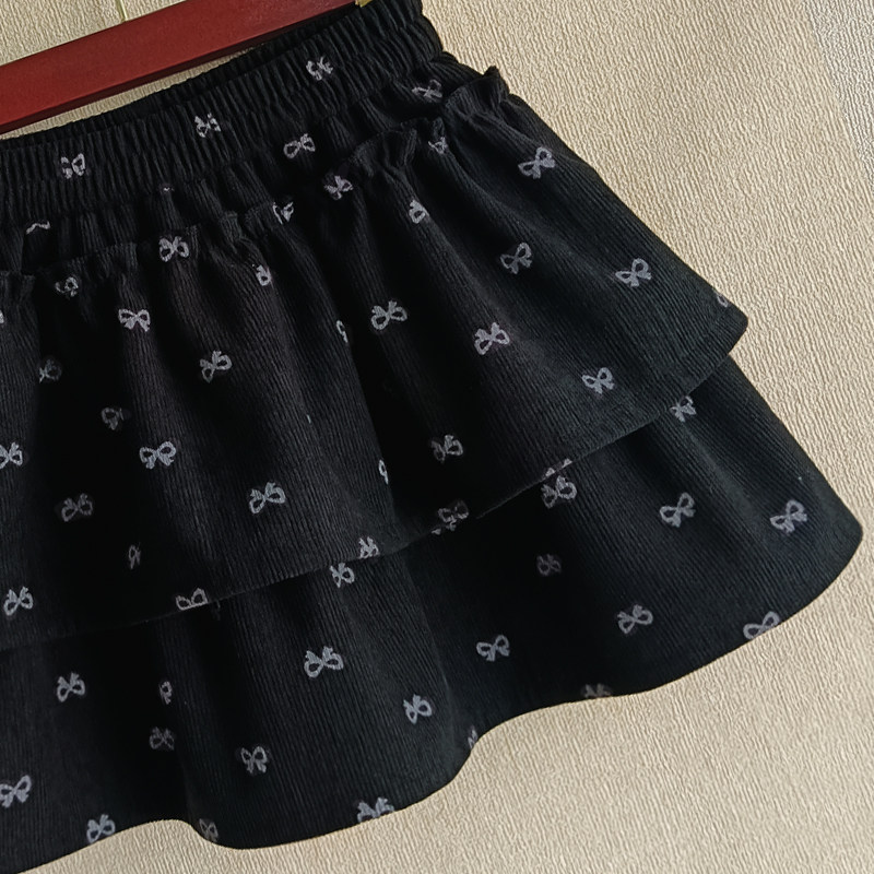 灯芯绒半身裙女童黑色短裙秋冬百褶裙儿童半裙蓬蓬裙冬季女宝裙子,淘宝优惠券,粉丝福利购,淘宝优惠卷