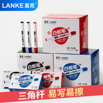 Blue Ke Triangle Rod White Board Pen Black Red Blue Water-based Large Capacity Erasable Ink writing pen Culture Supplies