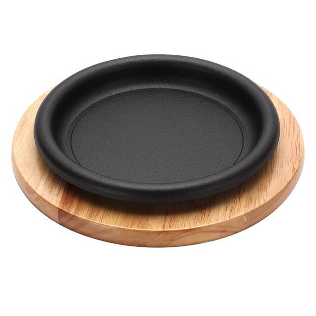Commercial teppanyaki plate thickened and deepened cast iron grill pan