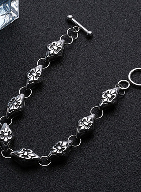 不掉色情侣钛钢手链个性轻奢