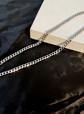 钛钢蛇骨链男简约男项链