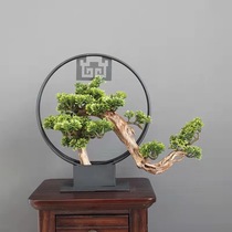 Home Soft Iron Art Floral Ware Xuanguan Living Room Bonsai New Chinese Greeting Guests Pine Shelf Flowing Water Flower Arrangement Ware