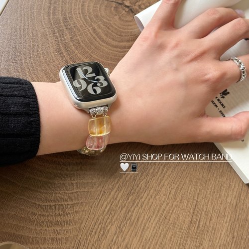 适用iwatch10苹果表带天然水晶石表带适用AppleWatchs456789s7s8 - 图2