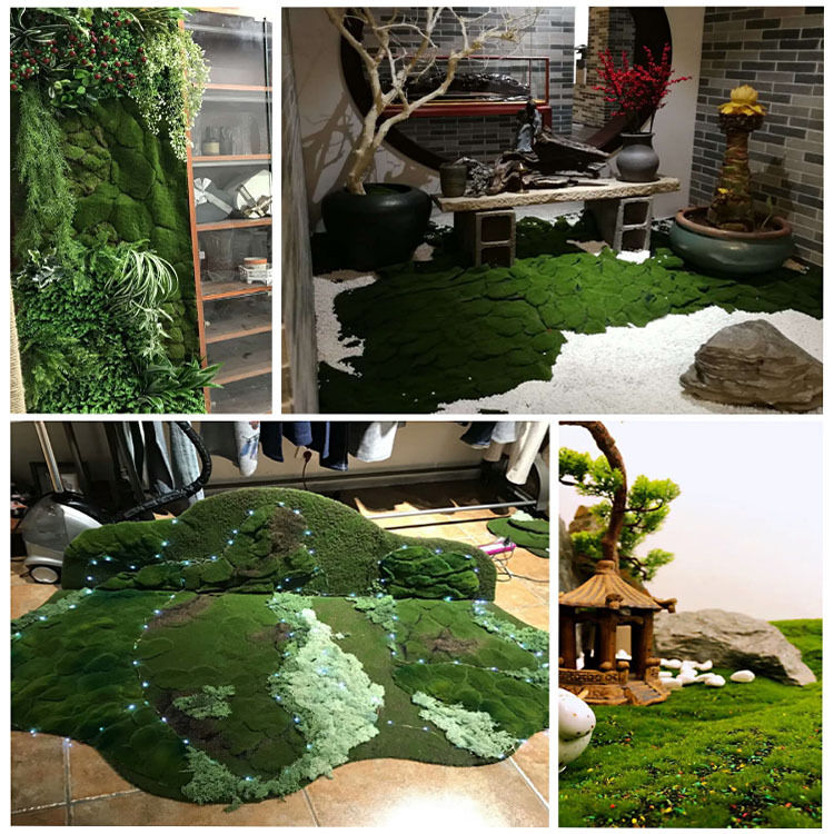 仿真苔藓草皮微景观盆景造景装饰 假苔藓青苔植物墙绿植人造草坪 - 图0