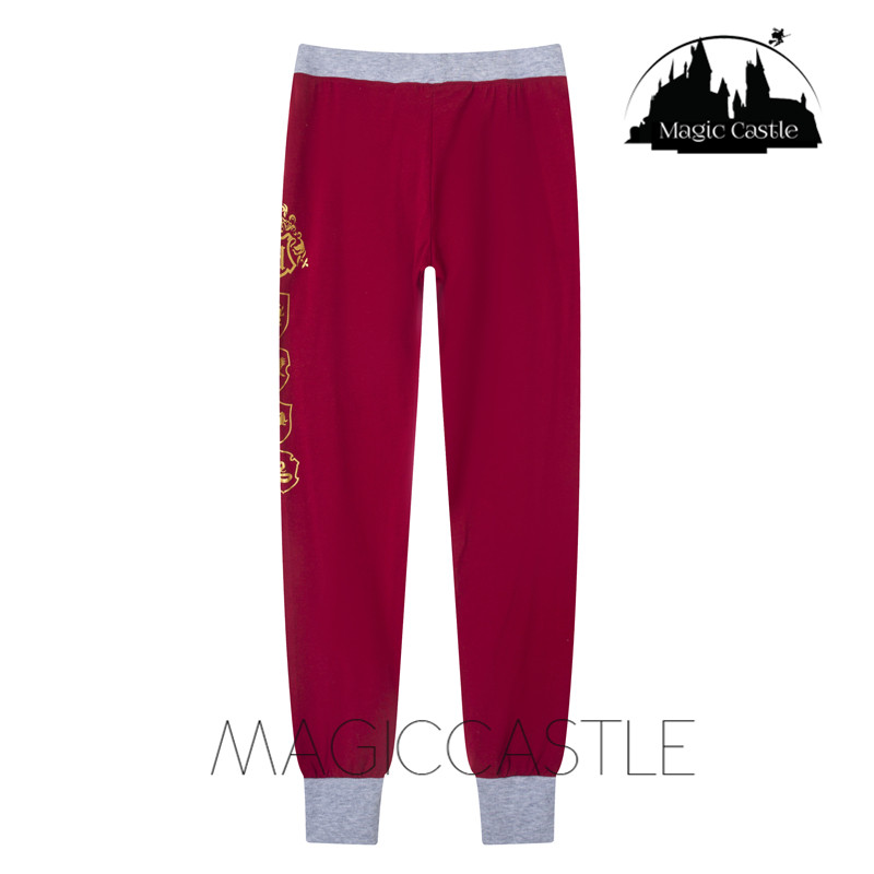 哈利波特正版WD霍格沃茨红色运动纯棉休闲裤有大码-图0