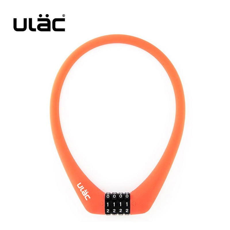 ULAC新款自行车密码SC1锁硅胶钢缆锁防盗山地车电动车单车锁门锁 - 图3