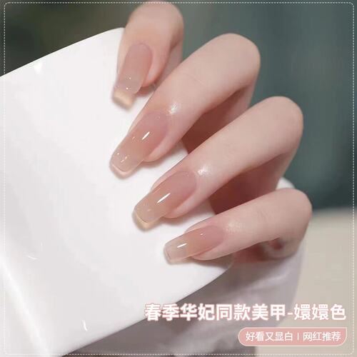 2025年新款嬛嬛冰透裸色华妃同款指甲油胶网红流行显白色美甲店用 - 图1