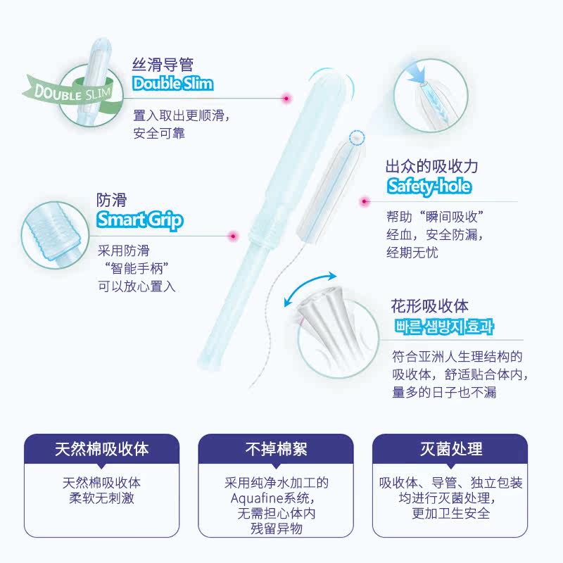 娜日舒韩国进口有机棉隐形卫生巾 narsia娜日舒卫生棉条
