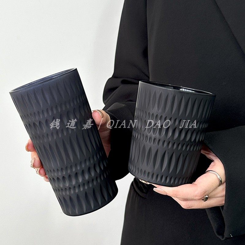 曜黑浮雕玻璃杯家用水杯果汁杯威士忌咖啡杯雨落浮雕牛奶杯啤酒杯,淘宝优惠券,粉丝福利购,淘宝优惠卷