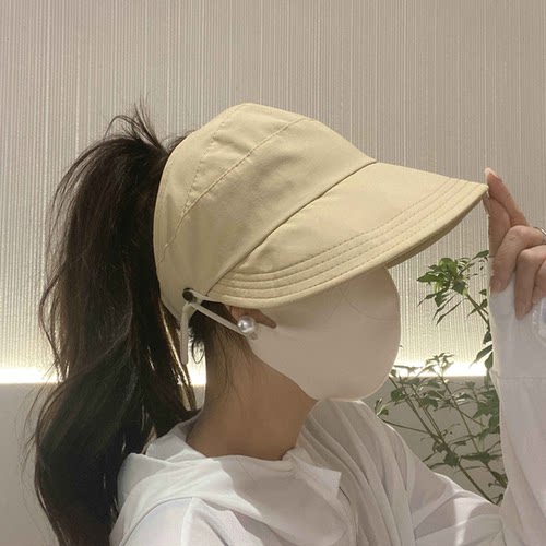 赵思露同款渔夫帽女夏季防晒防紫外线遮阳帽素颜黑色春秋太阳帽子 - 图2