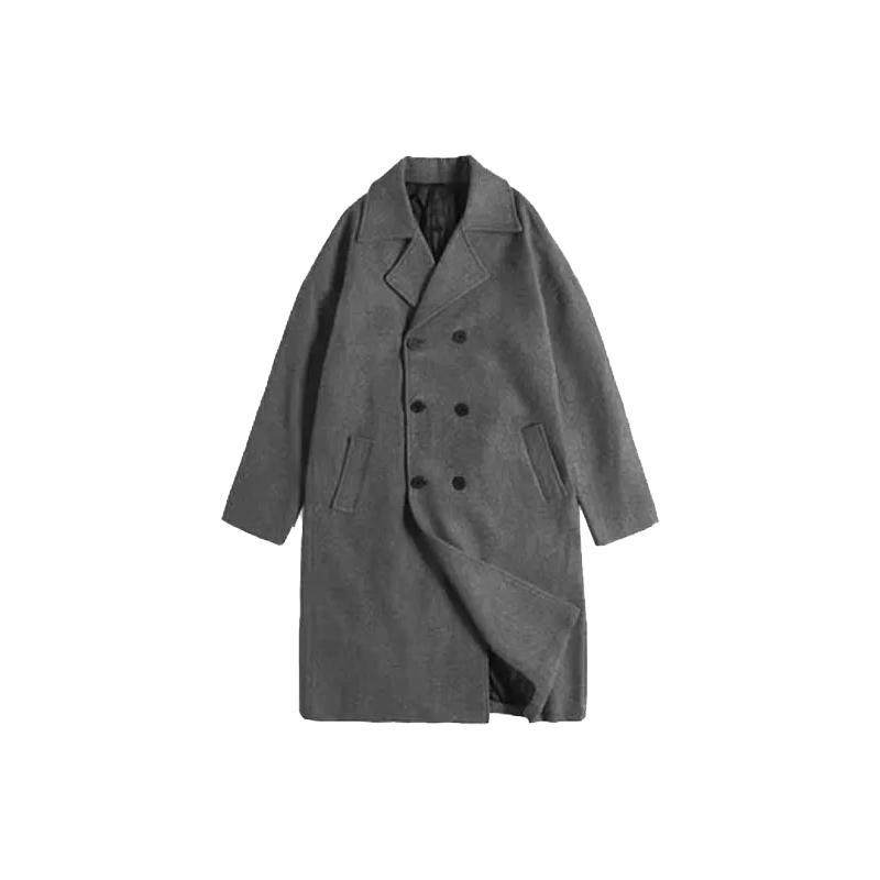 秋冬季西装领毛呢大衣男中长款加厚宽松过膝韩版风衣套装呢子外套,淘宝优惠券,粉丝福利购,淘宝优惠卷