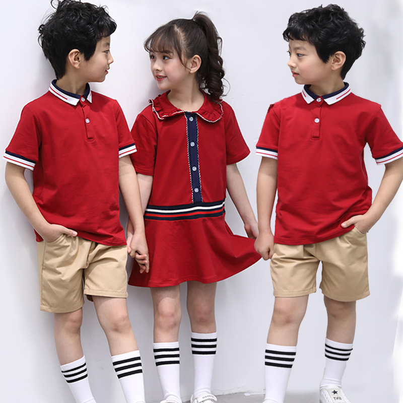 幼儿园园服夏装中小学生校服英伦风童装儿童班服夏季学院表演服套